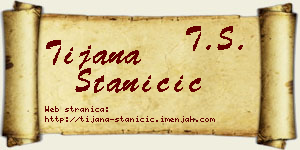 Tijana Staničić vizit kartica